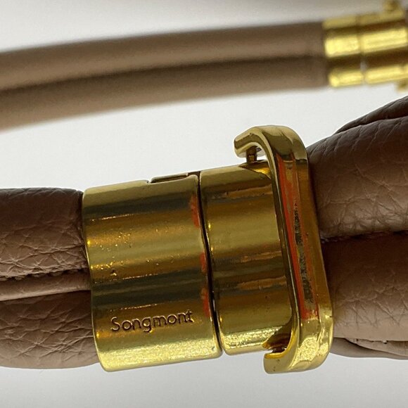 Songmont Luna Shoulder Bag Tan Beige Vegan Leather Hobo Detachable Strap*Read - Picture 9 of 16